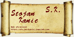 Stojan Kanić vizit kartica